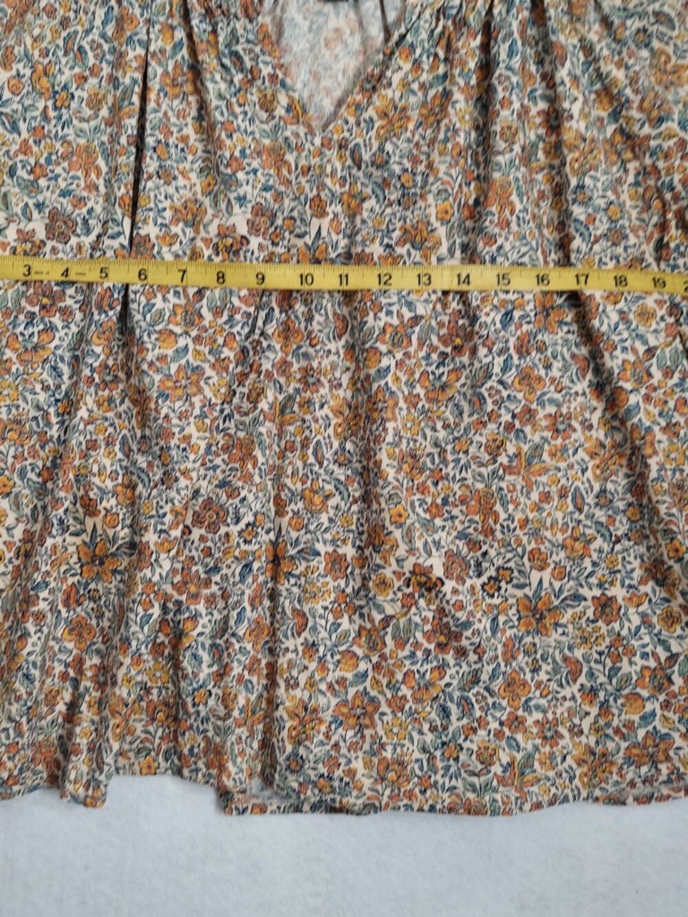 Universal Thread Floral Boho Cotton Blouse Medium Lightweight Soft Top - Picture 5 of 12